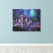 Spacey Seattle Canvas Afdruk (Insitu (Houten vloer))
