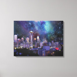 Spacey Seattle Canvas Afdruk