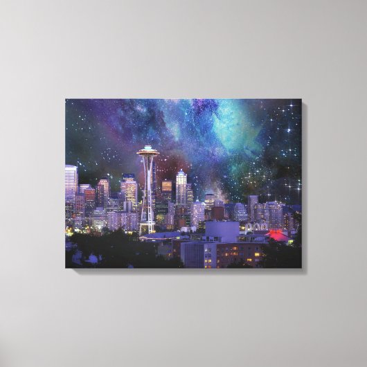 Spacey Seattle Canvas Afdruk (Voorkant)