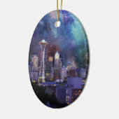 Spacey Seattle Keramisch Ornament (Links)