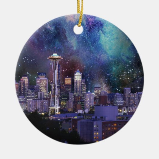 Spacey Seattle Keramisch Ornament (Voorkant)