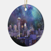 Spacey Seattle Keramisch Ornament (Links)