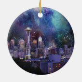 Spacey Seattle Keramisch Ornament (Achterkant)