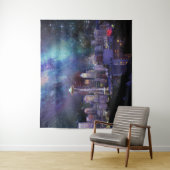 Spacey Seattle Skyline Wandkleed (In situ)