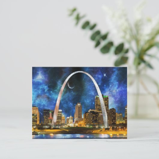 Spacey St. Louis Skyline Briefkaart (Staand voorkant)