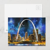 Spacey St. Louis Skyline Briefkaart (Voorkant / Achterkant)