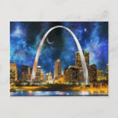 Spacey St. Louis Skyline Briefkaart (Voorkant)