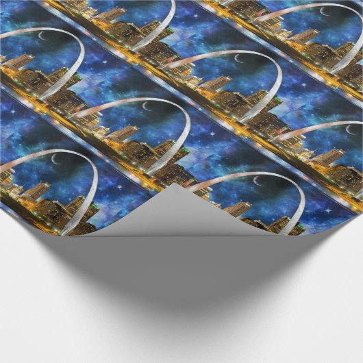Spacey St. Louis Skyline Cadeaupapier (Hoek)
