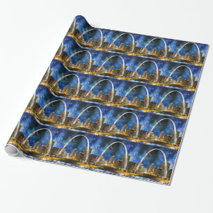 Spacey St. Louis Skyline Cadeaupapier
