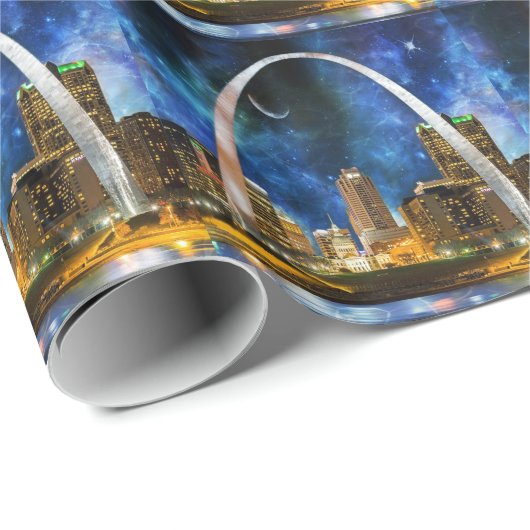 Spacey St. Louis Skyline Cadeaupapier (Rol Hoek)