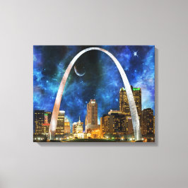 Spacey St. Louis Skyline Canvas Afdruk