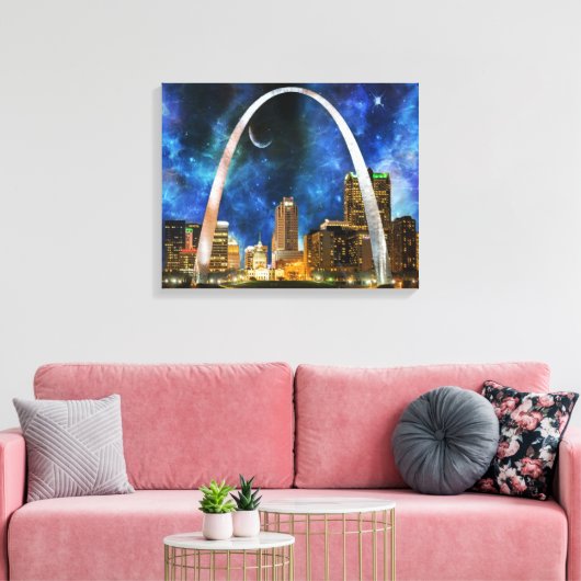Spacey St. Louis Skyline Canvas Afdruk (Insitu (Woonkamer))