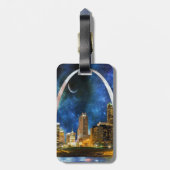 Spacey St. Louis Skyline Canvas tas Bagagelabel (Achterkant verticaal)