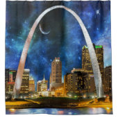 Spacey St. Louis Skyline Douchegordijn (Voorkant)
