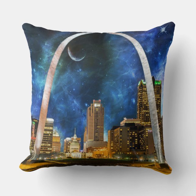 Spacey St. Louis Skyline Kussen (Voorkant)