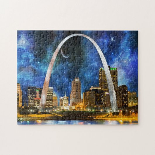 Spacey St. Louis Skyline Legpuzzel (Horizontaal)