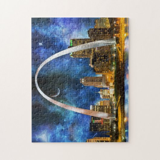 Spacey St. Louis Skyline Legpuzzel (Verticaal)