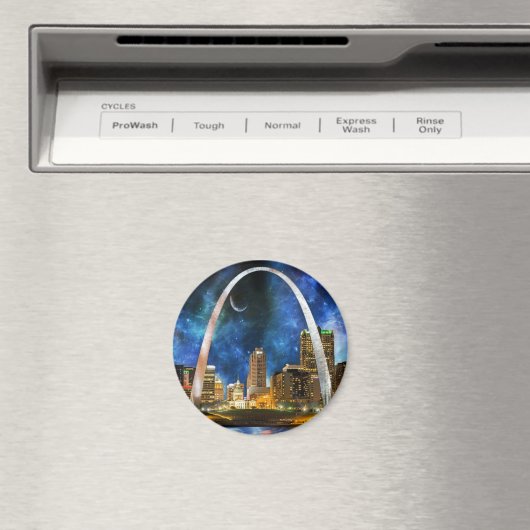 Spacey St. Louis Skyline Magneet (Insitu (Vaatwasser))