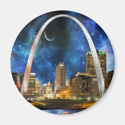 Spacey St. Louis Skyline Magneet (Voorkant)