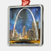 Spacey St. Louis Skyline Metalen Ornament (Links)