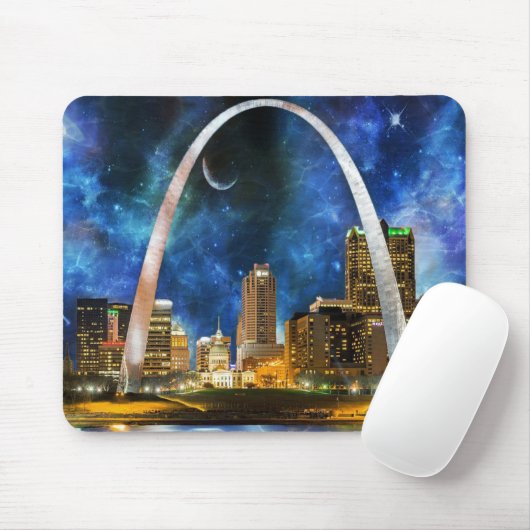 Spacey St. Louis Skyline Muismat (Met muis)