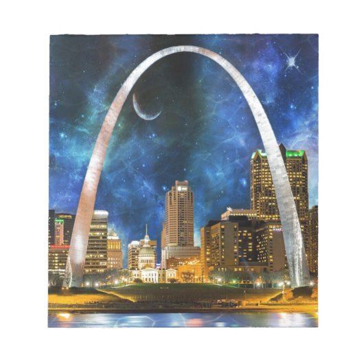 Spacey St. Louis Skyline Notitieblok (Voorkant)