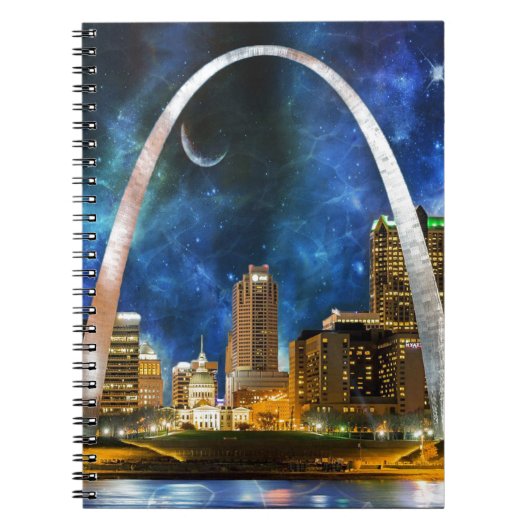 Spacey St. Louis Skyline Notitieboek (Voorkant)
