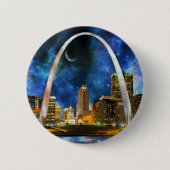 Spacey St. Louis Skyline Ronde Button 5,7 Cm (Voorkant)