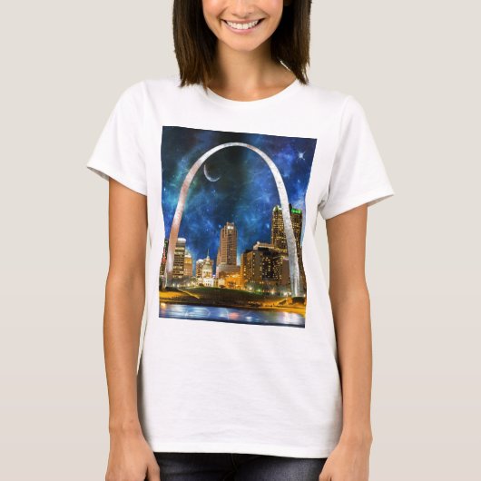 Spacey St. Louis Skyline T-shirt (Voorkant)