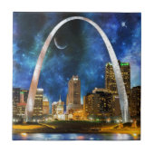 Spacey St. Louis Skyline Tegeltje (Voorkant)