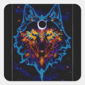 Spacial Wolf Sticker (Voorkant)