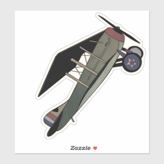 Spad XIII, tweedekker Vliegtuig Sticker (Vel)