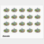 spade abstracte sticker blad (Vel)