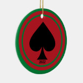 Spade Casino Christmas Ornaments Keramisch Ornament (Rechts)