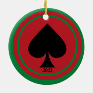 Spade Casino Christmas Ornaments Keramisch Ornament