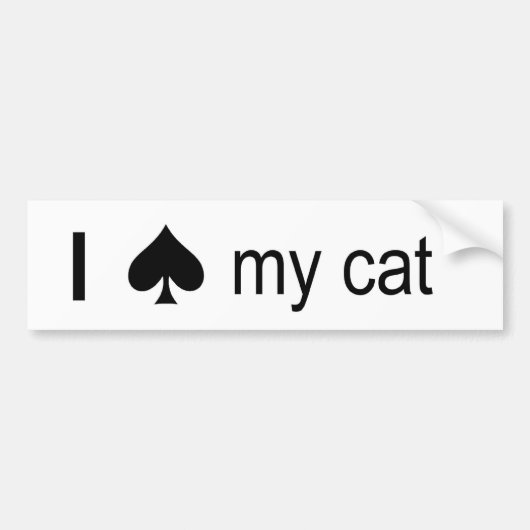 Spade Cat Bumpersticker (Voorkant)