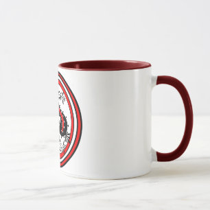  Spade Design White/Red/Black Mok