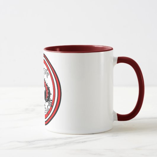  Spade Design White/Red/Black Mok (Rechts)