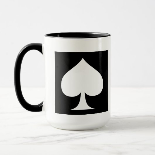 Spade Design-zwart en wit Mok (Links)