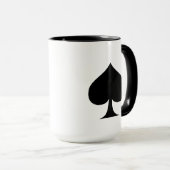 Spade Design-zwart en wit Mok (Voorkant rechts)