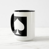 Spade Design-zwart en wit Mok (Voorkant links)