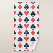 Spade, diamant, hart, clubpatroon badhanddoek (Badhanddoek)