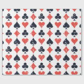 Spade, diamant, hart, clubpatroon cadeaupapier (Vlak)