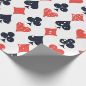 Spade, diamant, hart, clubpatroon cadeaupapier (Hoek)