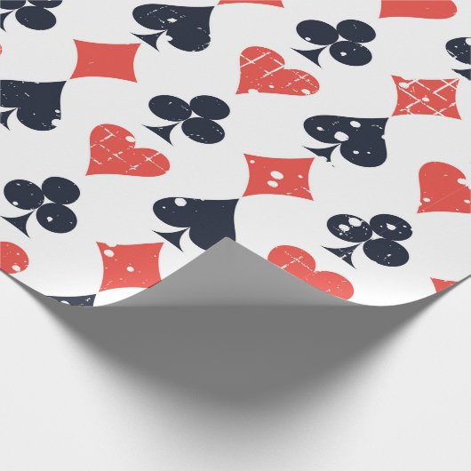 Spade, diamant, hart, clubpatroon cadeaupapier (Hoek)