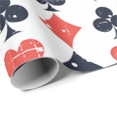 Spade, diamant, hart, clubpatroon cadeaupapier (Rol Hoek)