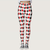 Spade, Diamond, Club, Heart Plays Card Suits Leggings (Voorkant)