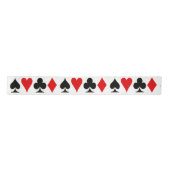 Spade, Diamond, Club, Heart Plays Card Suits Satijnen Lint (Voorkant)