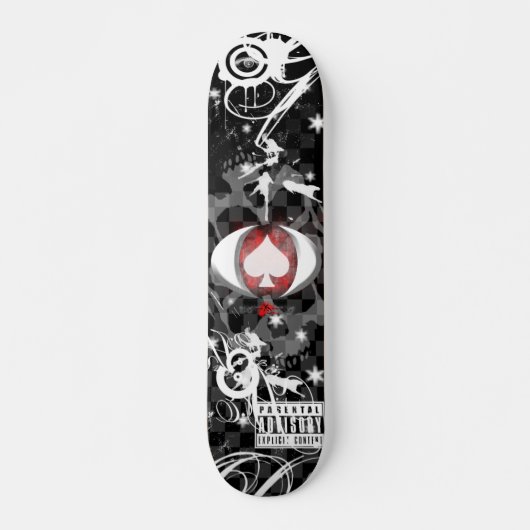 Spade en Skulls Skateboard (Voorkant)