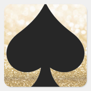 Spade & Gouden Glitter Sticker